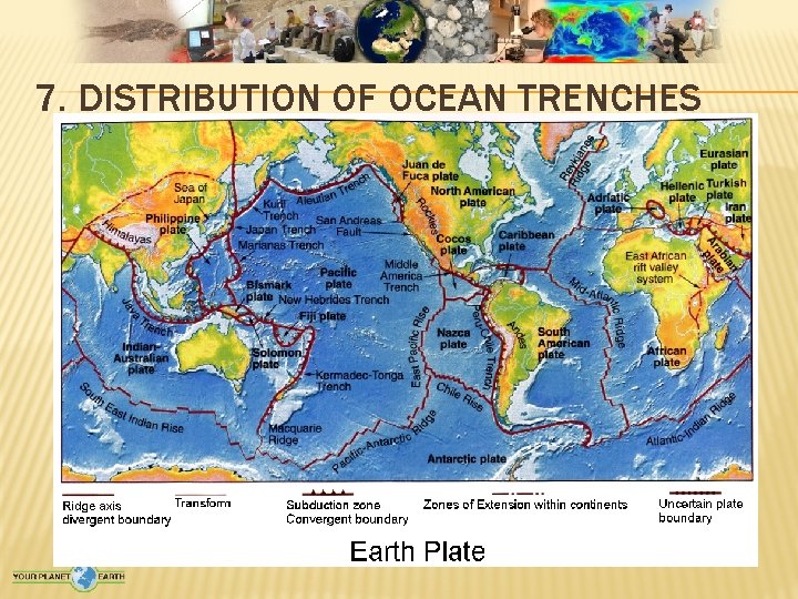 7. DISTRIBUTION OF OCEAN TRENCHES 