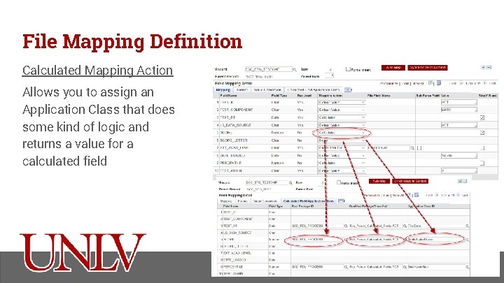 File Mapping Definition Calculated Mapping Action Allows you to assign an Application Class that