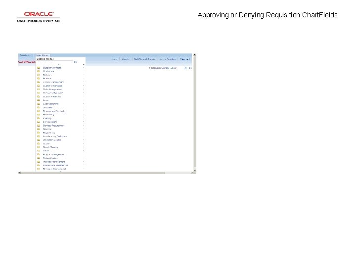 Approving or Denying Requisition Chart. Fields 