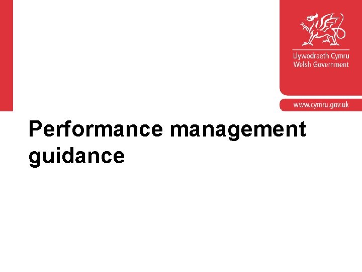 Performance management guidance 