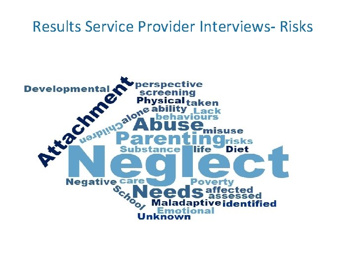 Results Service Provider Interviews- Risks Results Service Provider Interviews- Risks