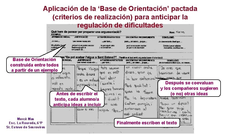 Aplicación de la ‘Base de Orientación’ pactada (criterios de realización) para anticipar la regulación