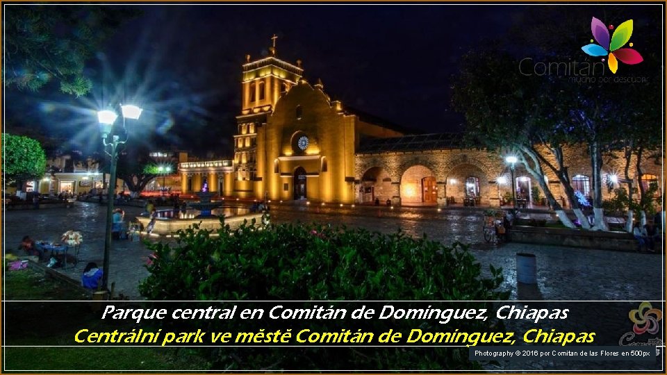 Parque central en Comitán de Domínguez, Chiapas Centrální park ve městě Comitán de Domínguez,