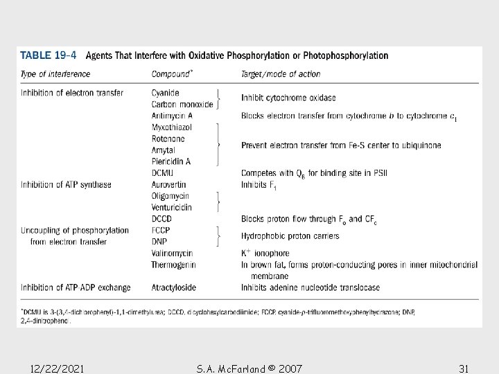 12/22/2021 S. A. Mc. Farland © 2007 31 