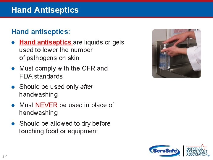 Hand Antiseptics Hand antiseptics: 3 -9 l Hand antiseptics are liquids or gels used