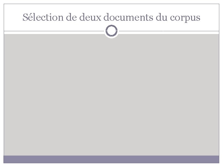 Sélection de deux documents du corpus 