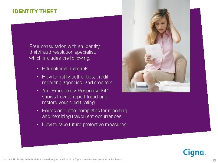 IDENTITY THEFT Free consultation with an identity theft/fraud resolution specialist, which includes the following: