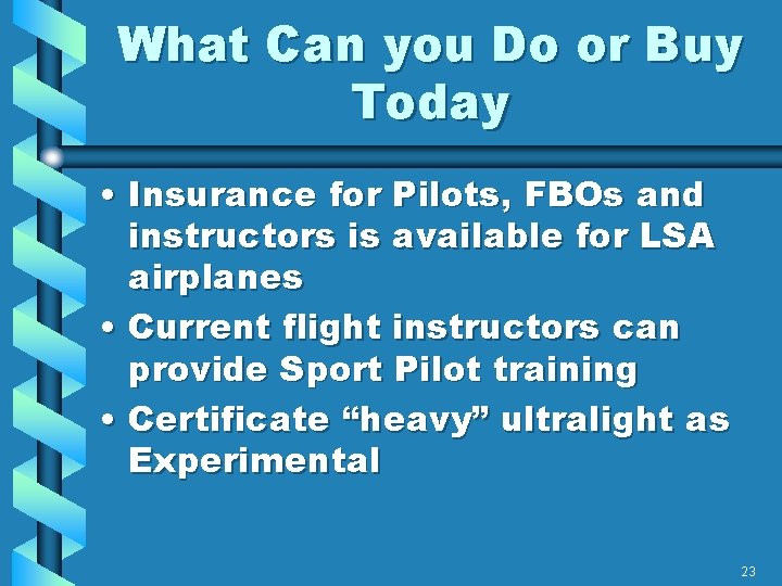 What Can you Do or Buy Today • Insurance for Pilots, FBOs and instructors