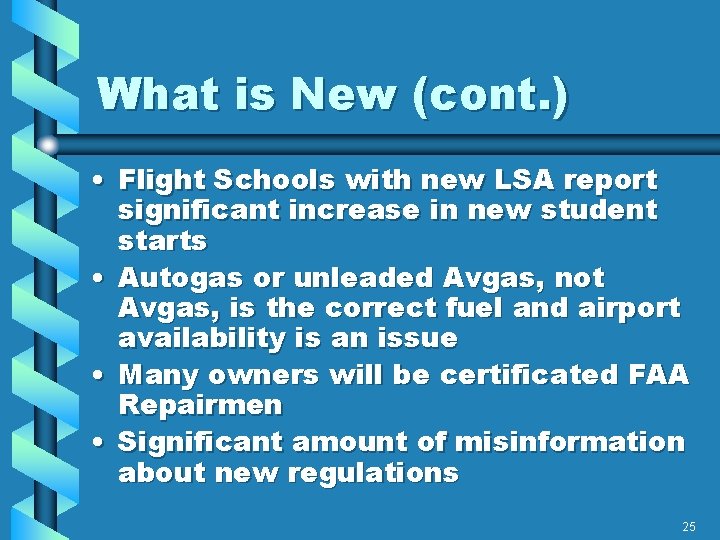 What is New (cont. ) • Flight Schools with new LSA report significant increase