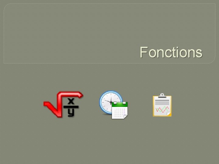 Fonctions 