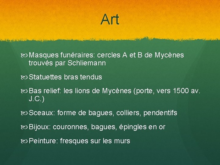 Art Masques funéraires: cercles A et B de Mycènes trouvés par Schliemann Statuettes bras