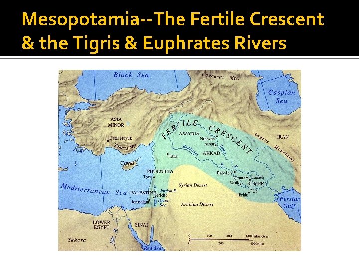 Mesopotamia--The Fertile Crescent & the Tigris & Euphrates Rivers 