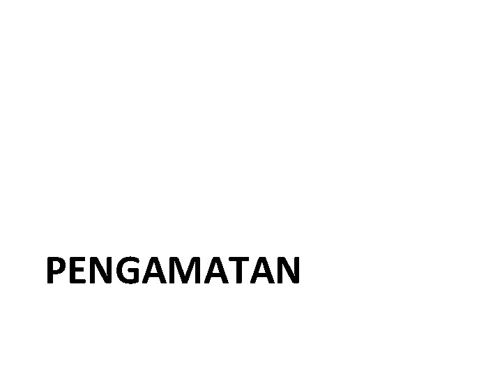 PENGAMATAN 