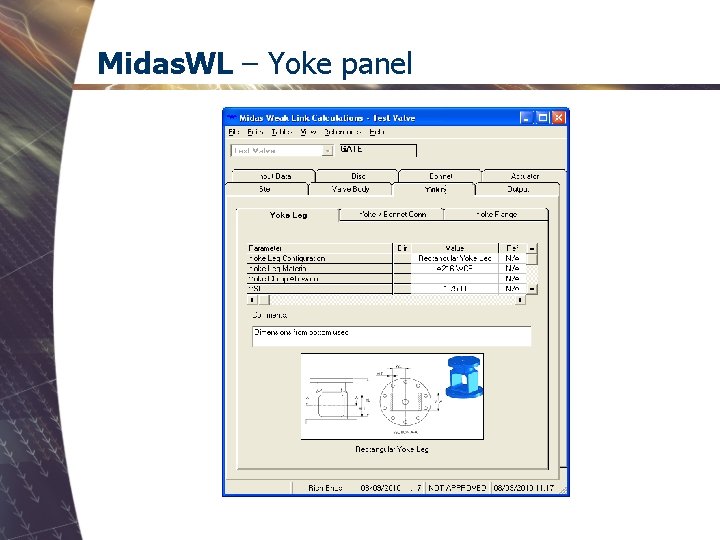 Midas. WL – Yoke panel 