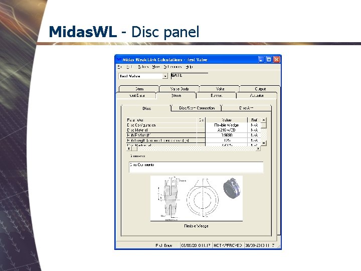 Midas. WL - Disc panel 