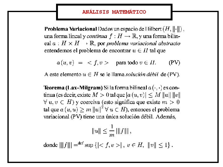 ANÁLISIS MATEMÁTICO 