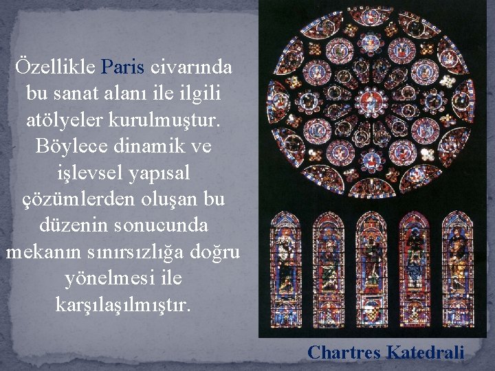 Özellikle Paris civarında bu sanat alanı ile ilgili atölyeler kurulmuştur. Böylece dinamik ve işlevsel