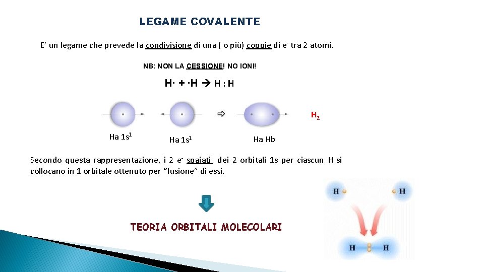 LEGAME COVALENTE E’ un legame che prevede la condivisione di una ( o più)