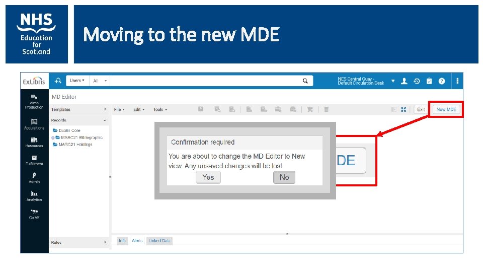 Moving to the new MDE 