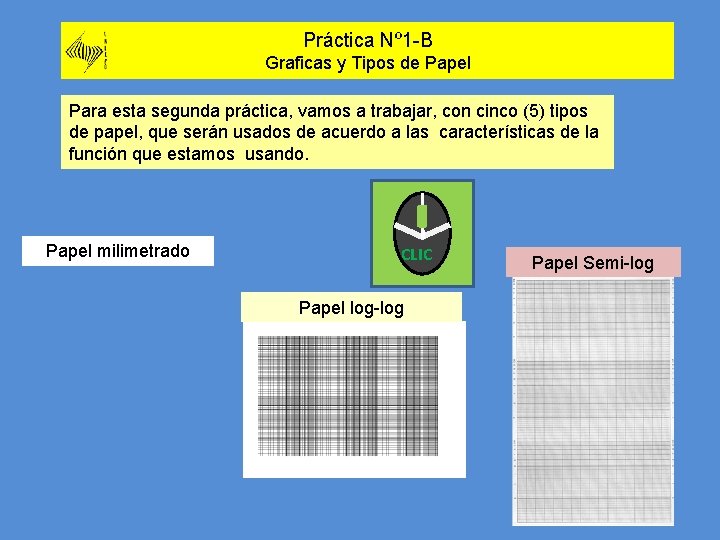Práctica Nº 1 -B Graficas y Tipos de Papel Para esta segunda práctica, vamos
