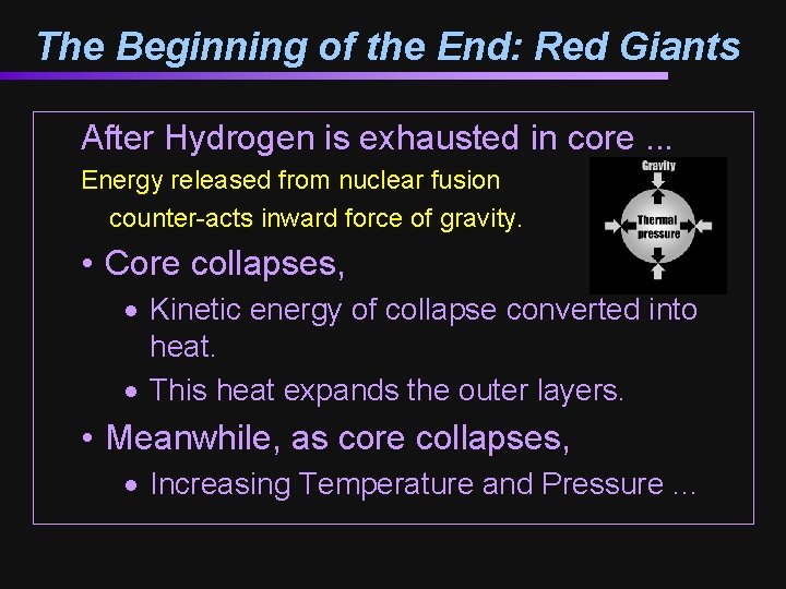 The Beginning of the End: Red Giants After Hydrogen is exhausted in core. .
