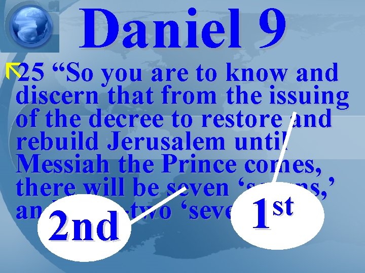 Daniel 9 ã 25 “So you are to know and discern that from the