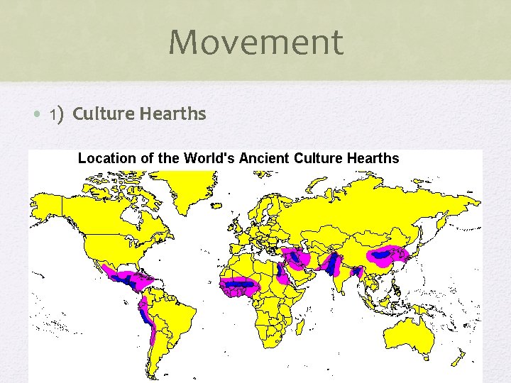 Movement • 1) Culture Hearths 