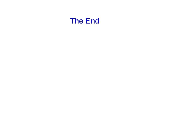 The End 