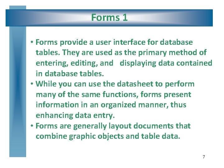 MS Access Forms Queries Reports Matt Martin 2017