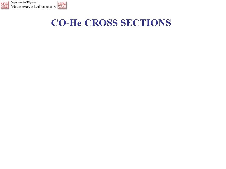 CO-He CROSS SECTIONS 