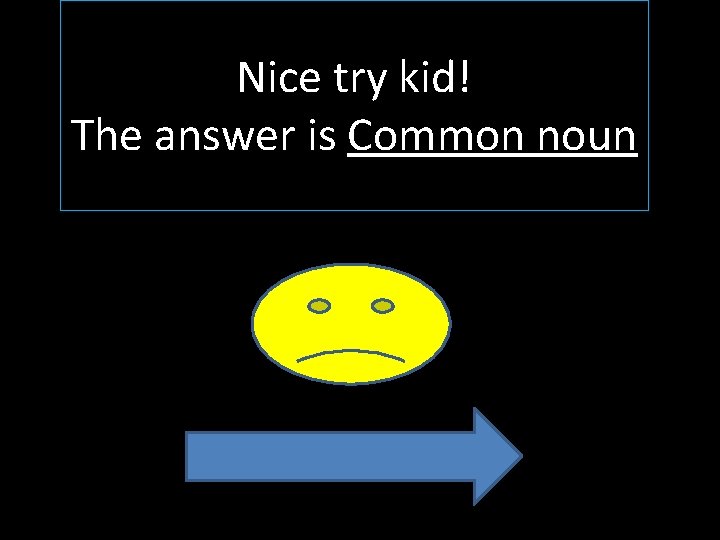 Nice try kid! The answer is Common noun 