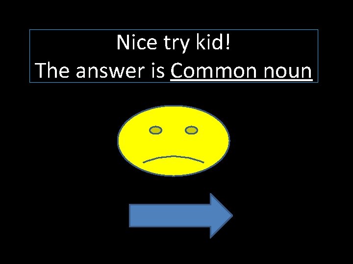 Nice try kid! The answer is Common noun 