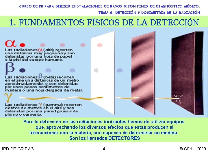 CURSO DE PR PARA DIRIGIR INSTALACIONES DE RAYOS X CON FINES DE DIAGNÓSTICO MÉDICO.