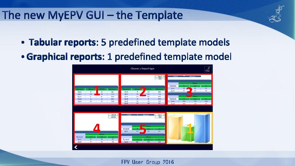 1 2 3 4 5 1 EPV User Group 2016 