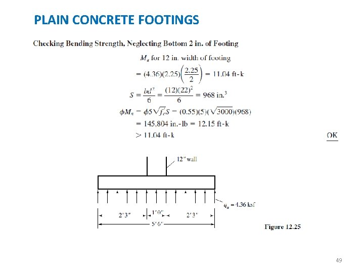 PLAIN CONCRETE FOOTINGS 49 