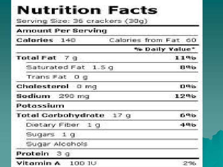 Comparing Labels Reading Labels How to determine which food is