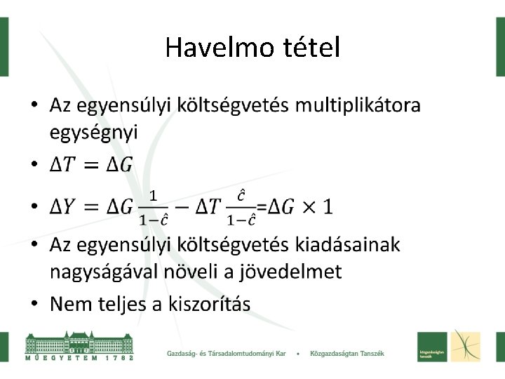 Havelmo tétel • 