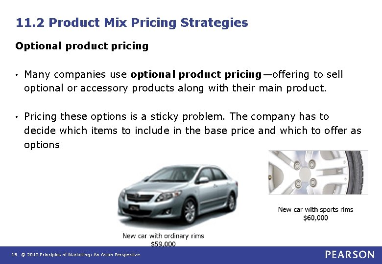 11. 2 Product Mix Pricing Strategies Optional product pricing • Many companies use optional