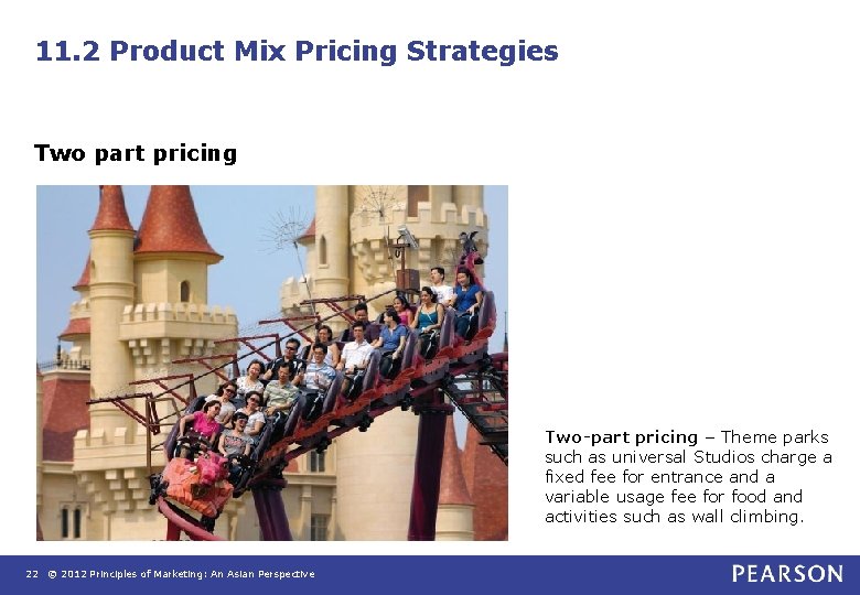 11. 2 Product Mix Pricing Strategies Two part pricing Two-part pricing – Theme parks