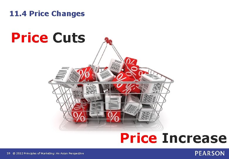 11. 4 Price Changes Price Cuts Price Increase 59 © 2012 Principles of Marketing: