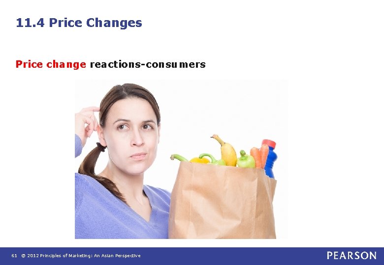11. 4 Price Changes Price change reactions-consumers 61 © 2012 Principles of Marketing: An