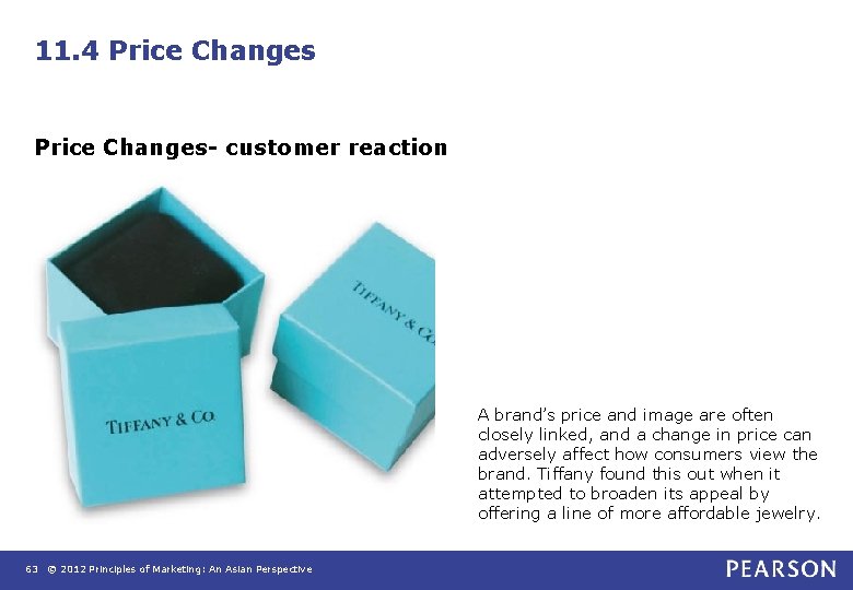 11. 4 Price Changes- customer reaction A brand’s price and image are often closely