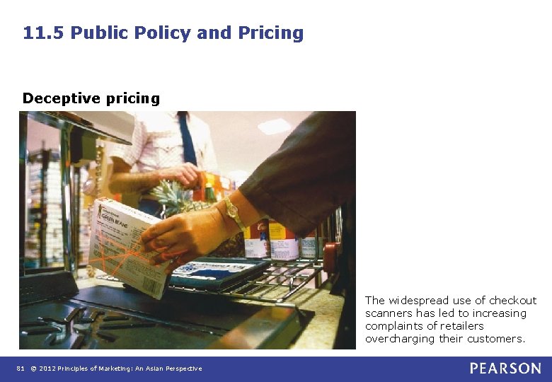 11. 5 Public Policy and Pricing Deceptive pricing The widespread use of checkout scanners