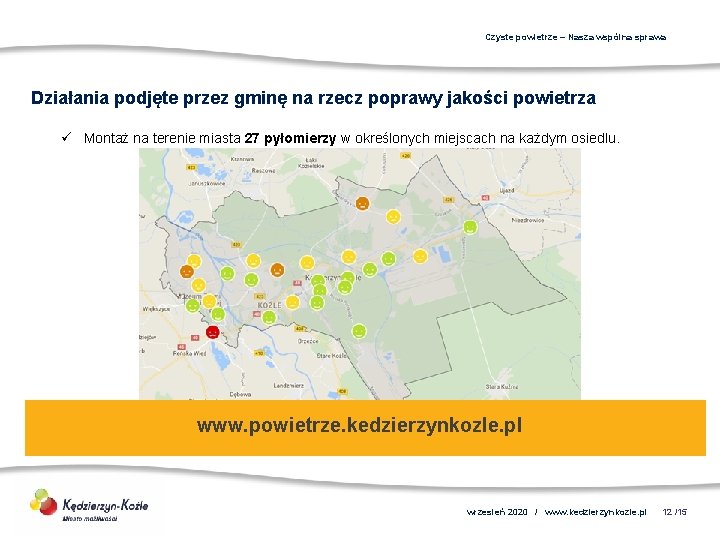 Czyste powietrze – Nasza wspólna sprawa Działania podjęte przez gminę na rzecz poprawy jakości