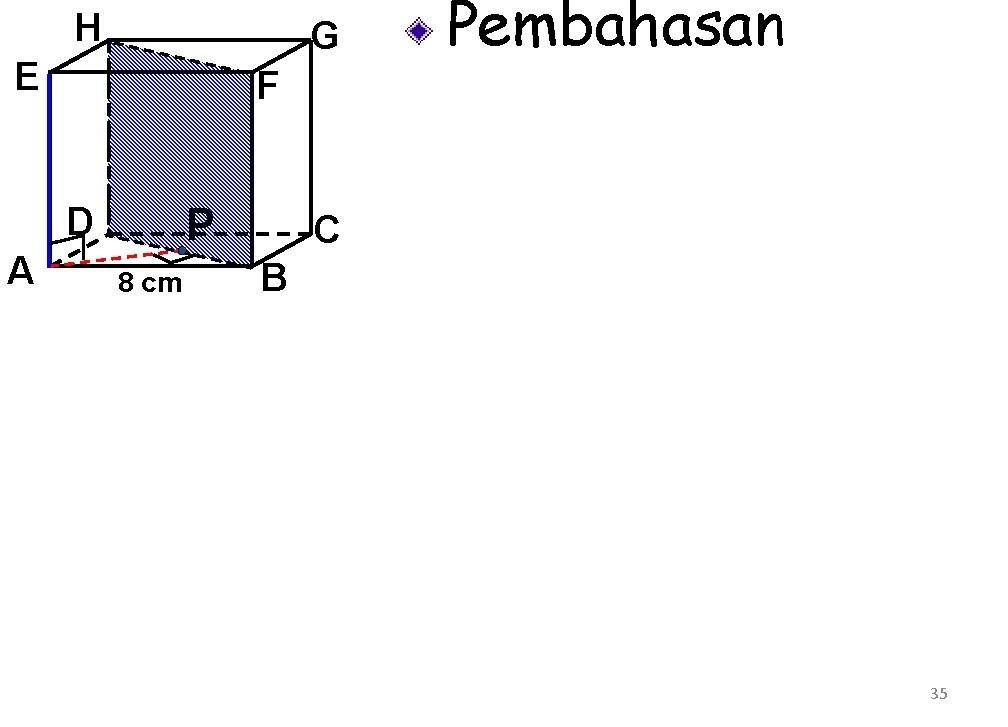 H G E F D A Pembahasan P 8 cm C B 35 