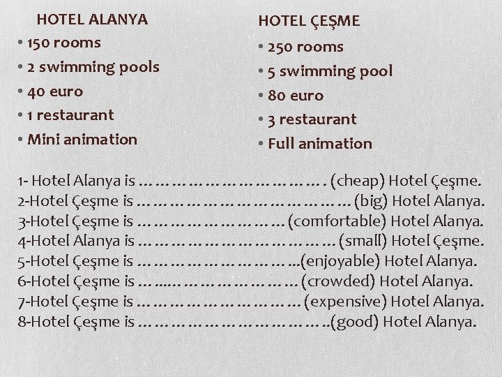 HOTEL ALANYA • 150 rooms • 2 swimming pools • 40 euro • 1