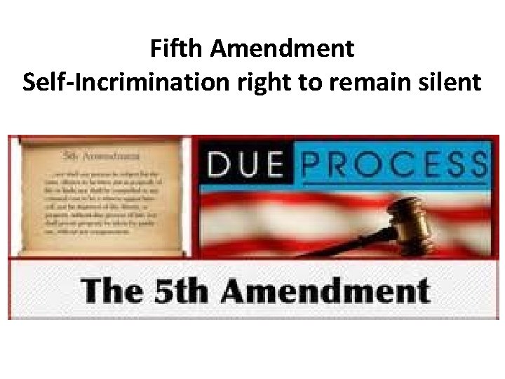 Fifth Amendment Self-Incrimination right to remain silent 