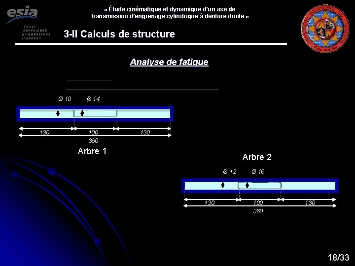  « Étude cinématique et dynamique d’un axe de transmission d’engrenage cylindrique à denture