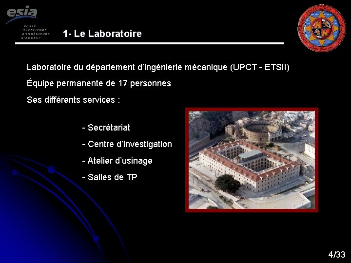 1 - Le Laboratoire du département d’ingénierie mécanique (UPCT - ETSII) Équipe permanente de