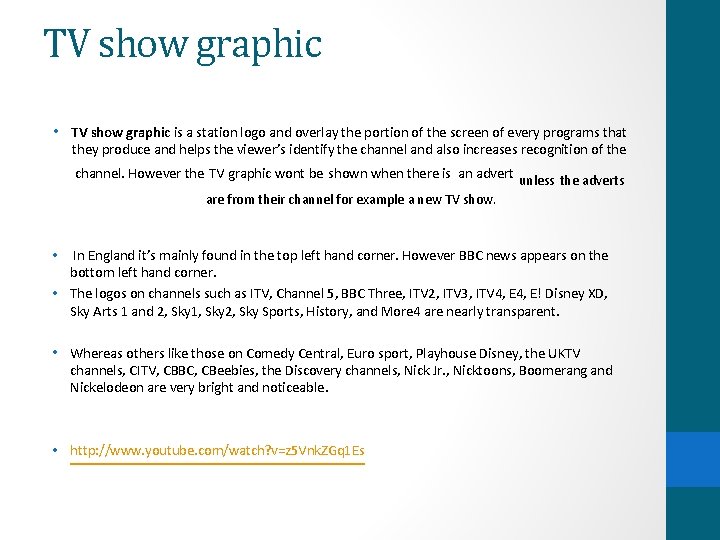 TV show graphic • TV show graphic is a station logo and overlay the